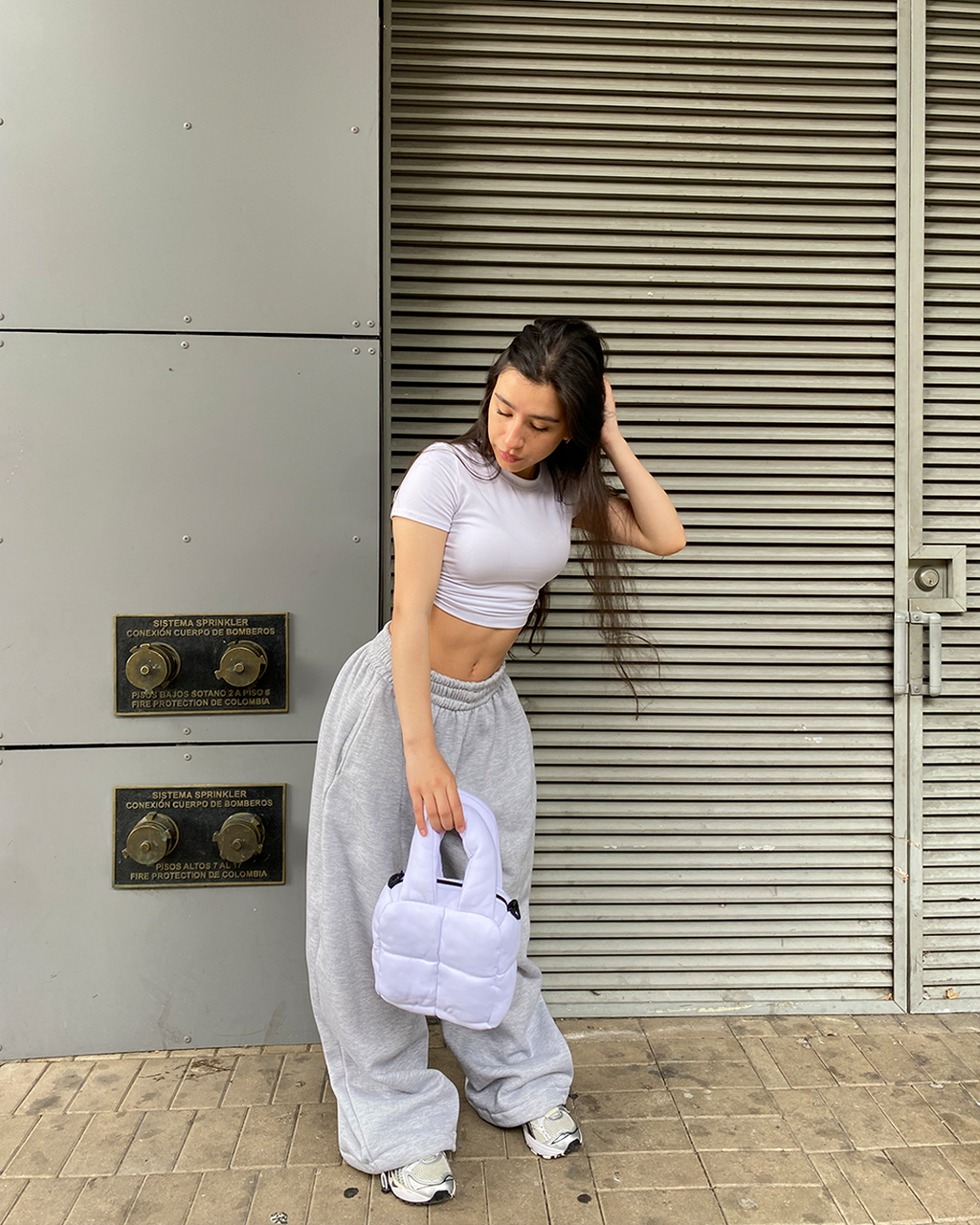 DP PUFFER BAG WHITE