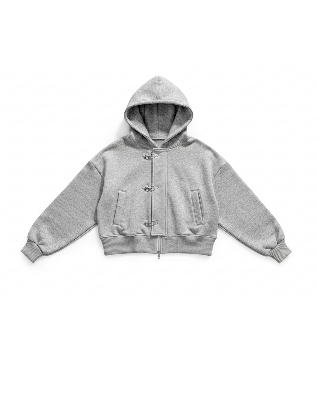 FIREMAN CLASP BASIC HOODIE TIPO ZIP GRIS