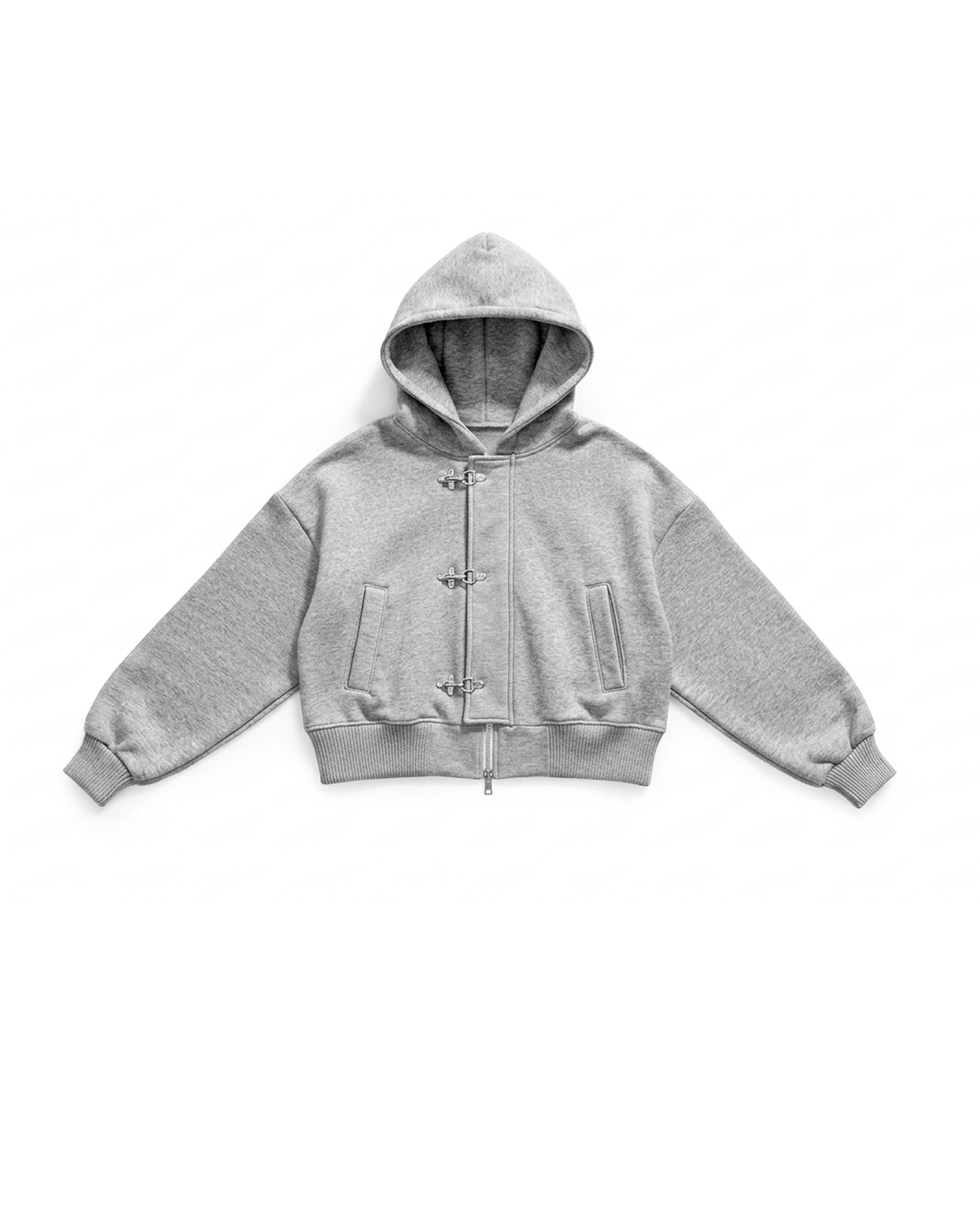 FIREMAN CLASP BASIC HOODIE TIPO ZIP GRIS