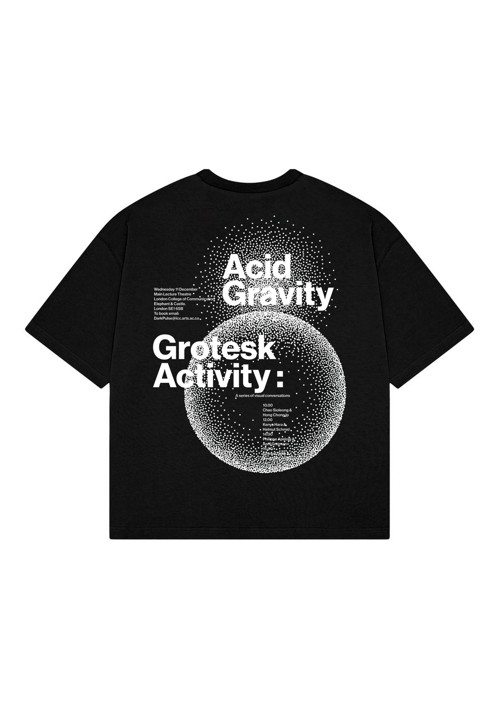 CAMISETA DARK PULSE REGULAR FIT ACID GRAVITY GROTESK ACTIVITY WHITE
