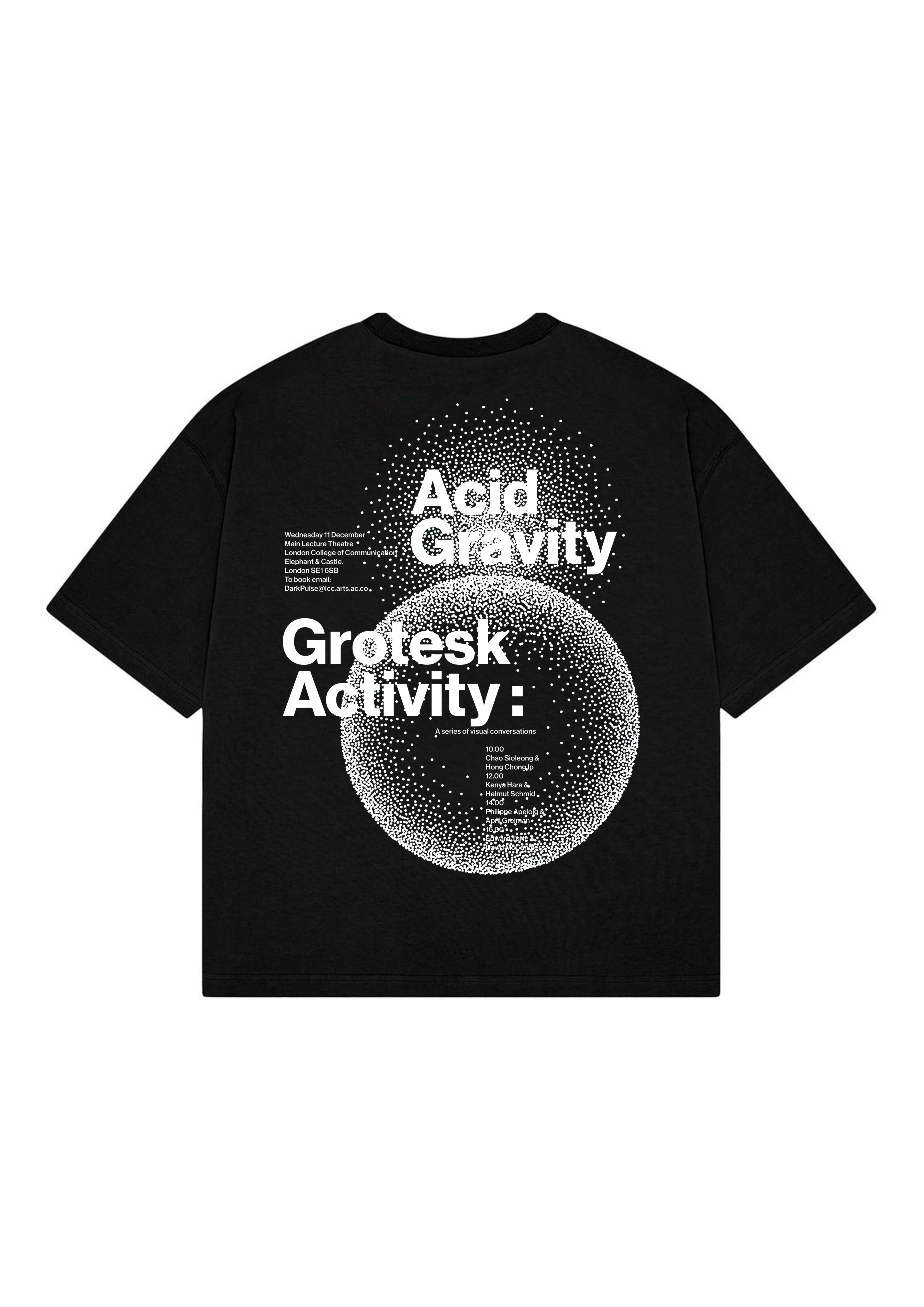 CAMISETA DARK PULSE REGULAR FIT ACID GRAVITY GROTESK ACTIVITY WHITE